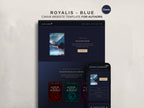 Royalis - Blue • Author Canva Website Template