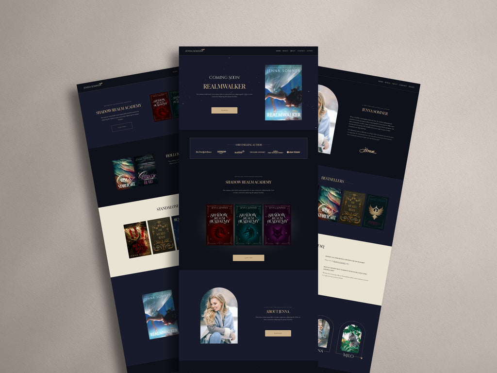 ROYALIS - BLUE • Author Squarespace Website Template