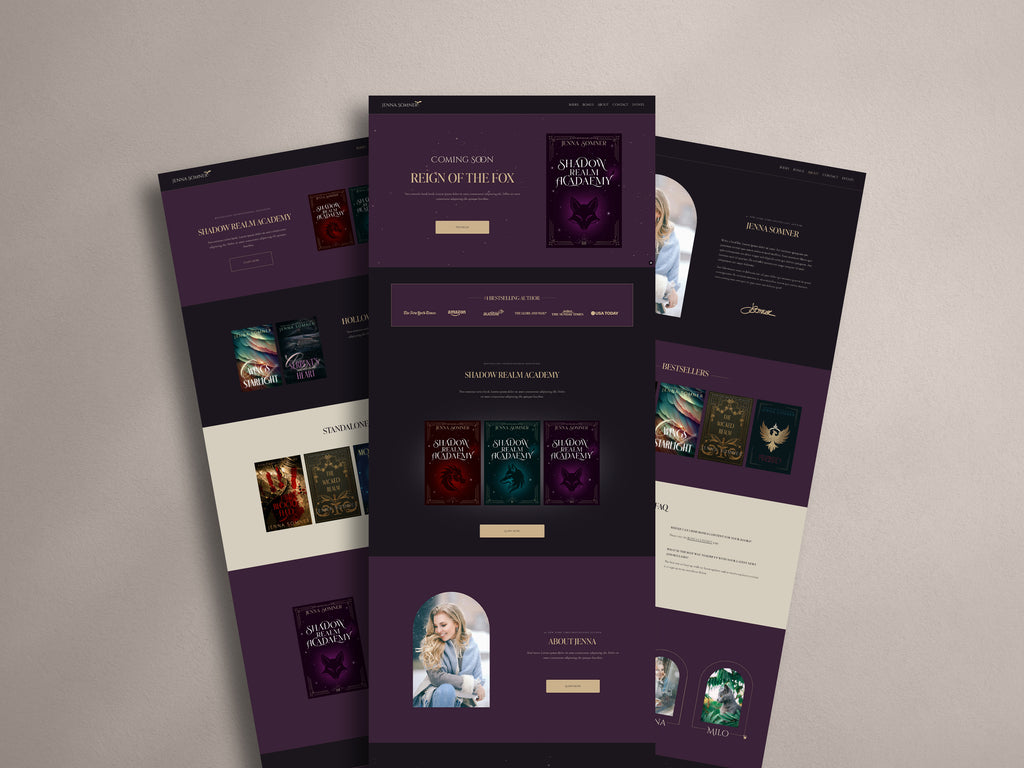 ROYALIS - PLUM • Author Squarespace Website Template