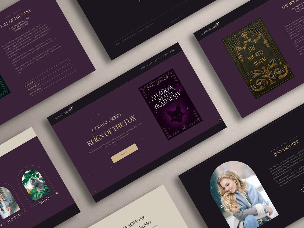 ROYALIS - PLUM • Author Squarespace Website Template