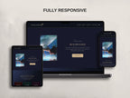 Royalis - Blue • Author Canva Website Template