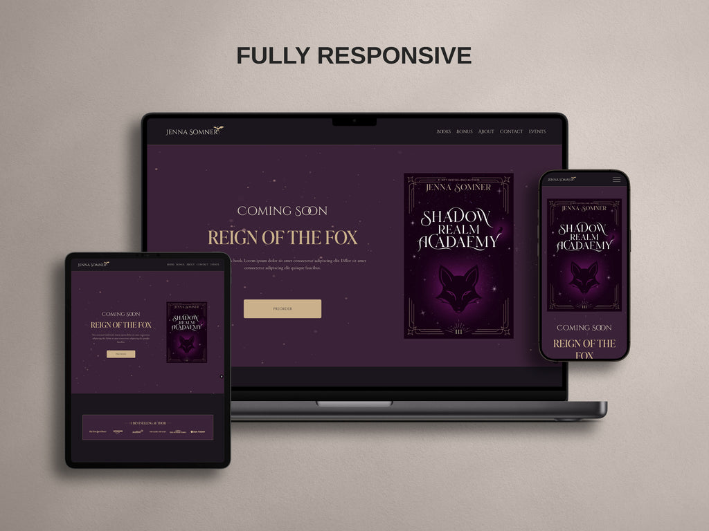 ROYALIS - PLUM • Author Squarespace Website Template