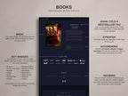 ROYALIS - BLUE • Author Squarespace Website Template