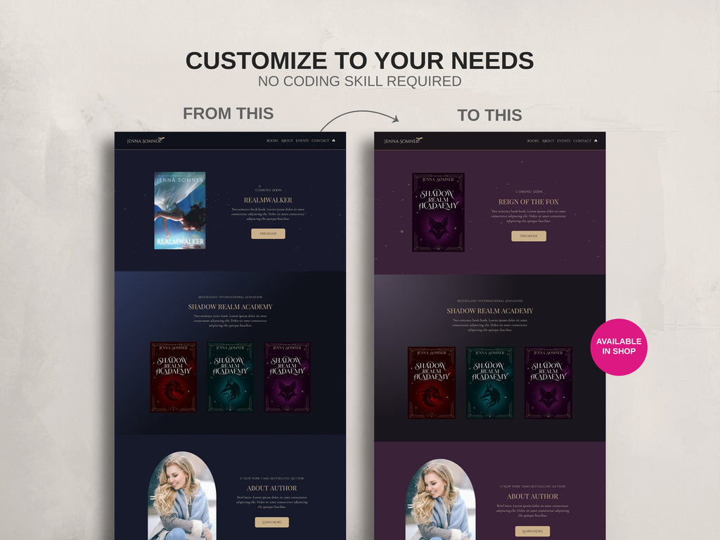 Royalis - Blue • Author Canva Website Template