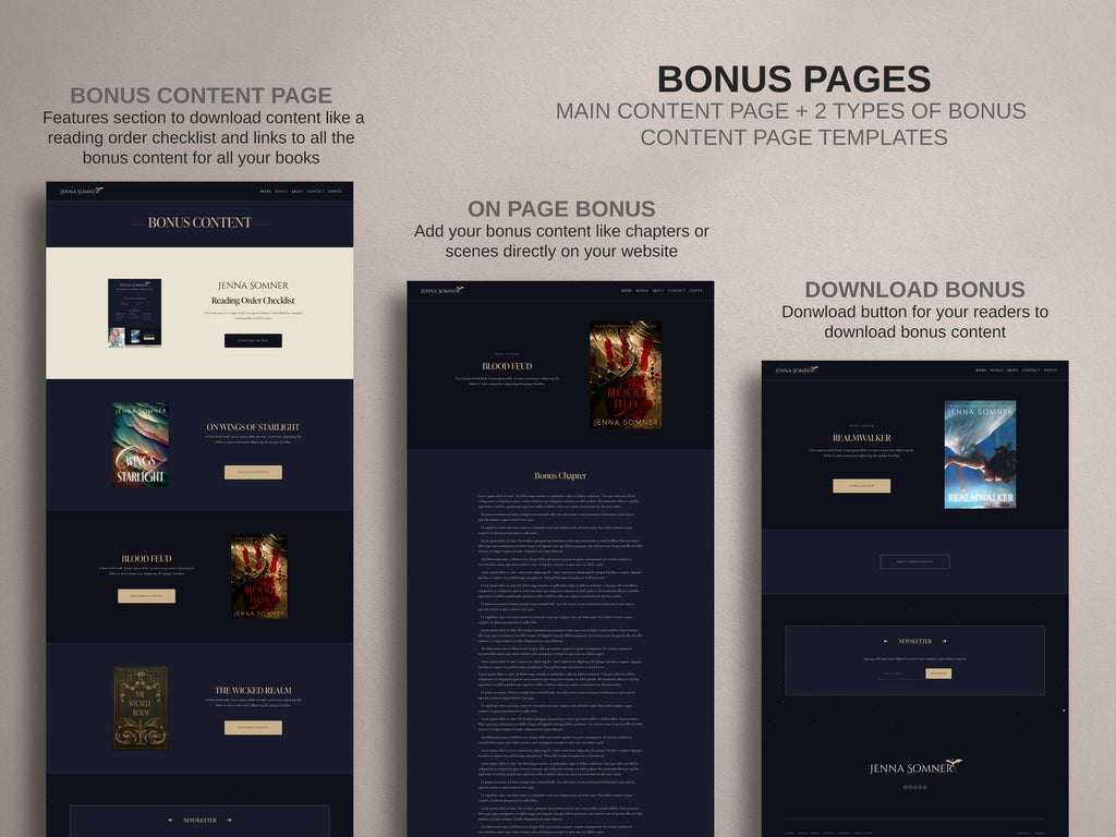 ROYALIS - BLUE • Author Squarespace Website Template