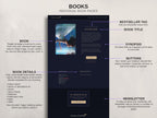 Royalis - Blue • Author Canva Website Template