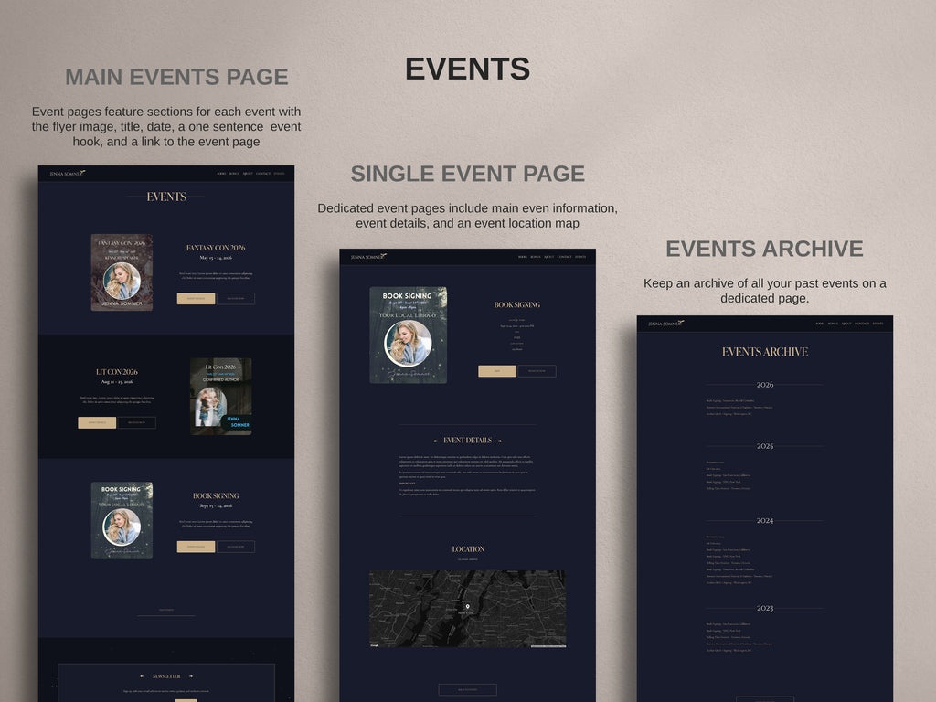 ROYALIS - BLUE • Author Squarespace Website Template
