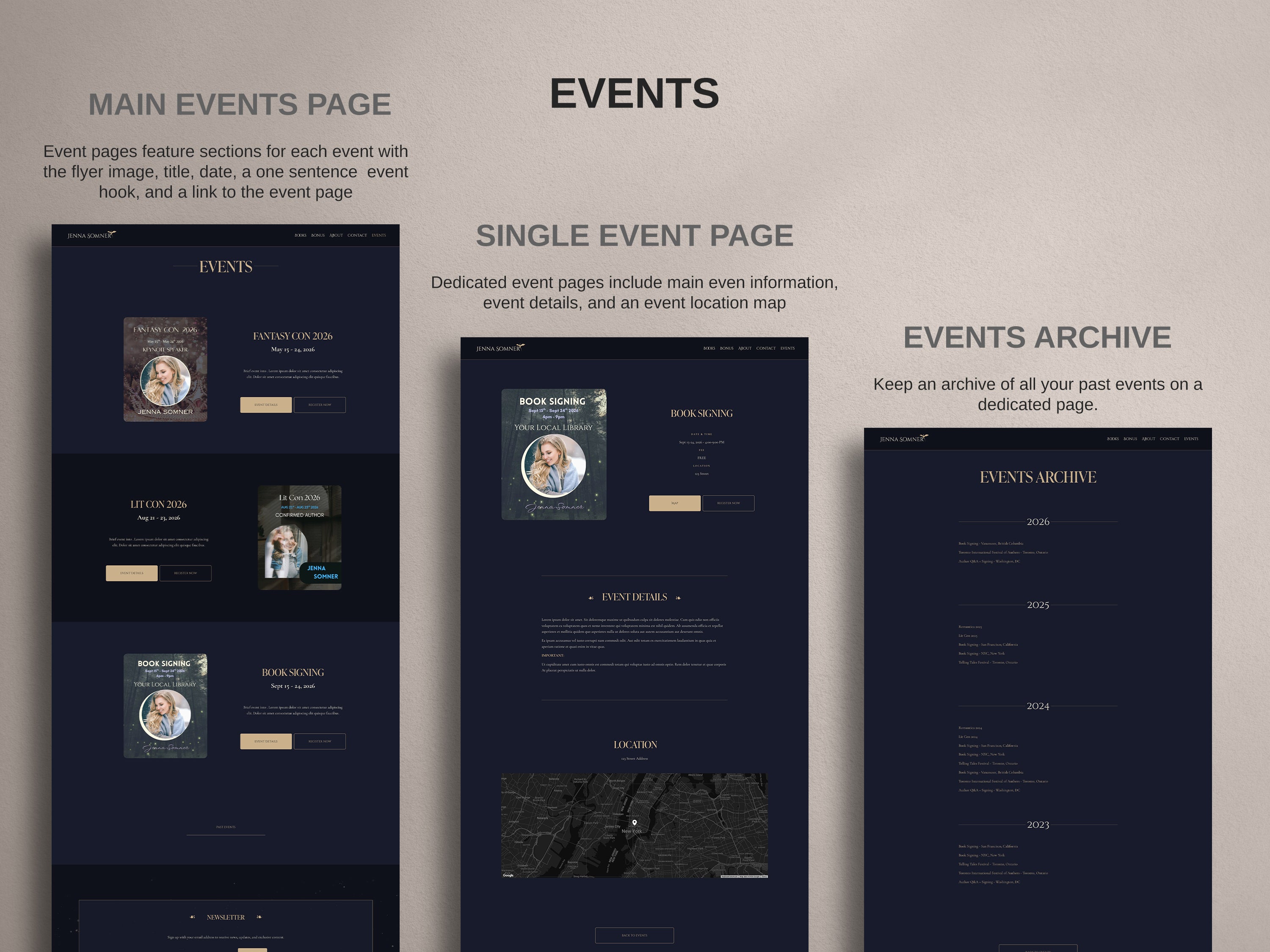 ROYALIS - BLUE • Author Squarespace Website Template
