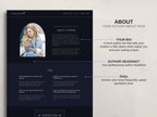 Royalis - Blue • Author Canva Website Template