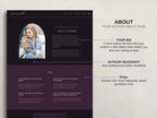 Royalis - Purple • Author Canva Website Template