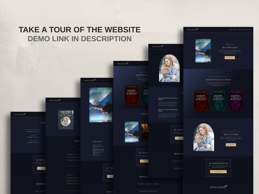 Royalis - Blue • Author Canva Website Template