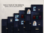 Royalis - Blue • Author Canva Website Template