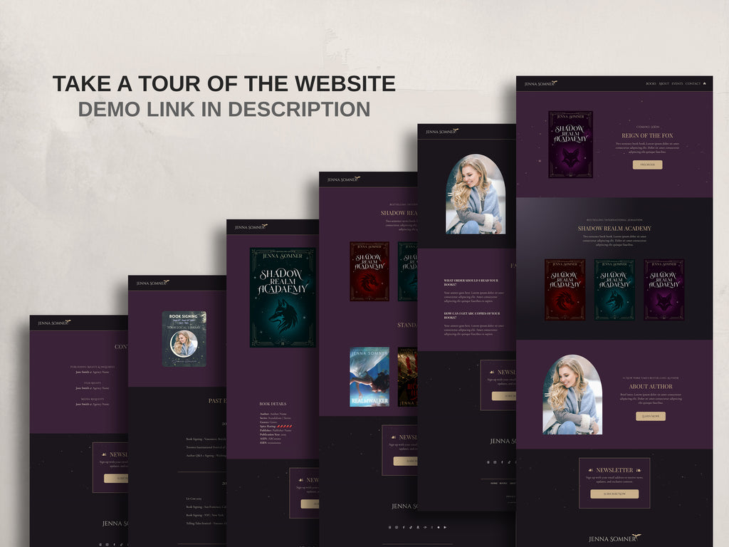 Royalis - Purple • Author Canva Website Template