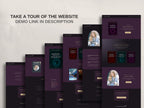 Royalis - Purple • Author Canva Website Template