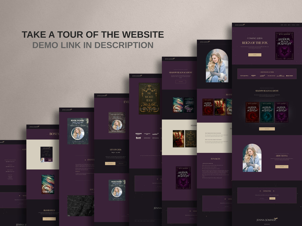 ROYALIS - PLUM • Author Squarespace Website Template