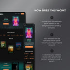 Before and after comparison of website design customization of Intensa Squarespace template.