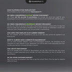 Squarespace 7.1 compatibility information on a dark background.