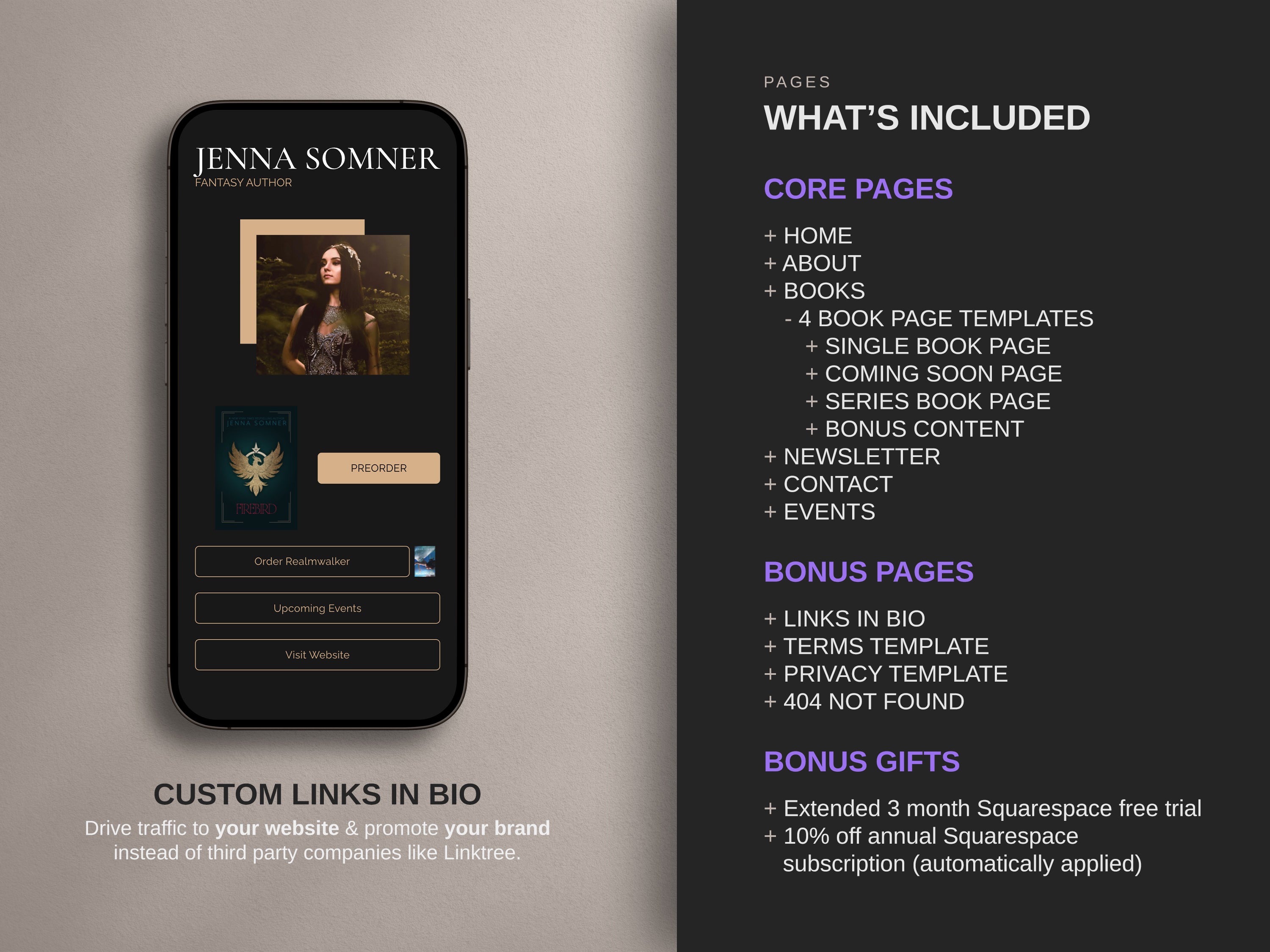 ANTARA  • Author Squarespace Website Template