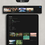 Notion author template interface with 'Locations' section on a tablet device.