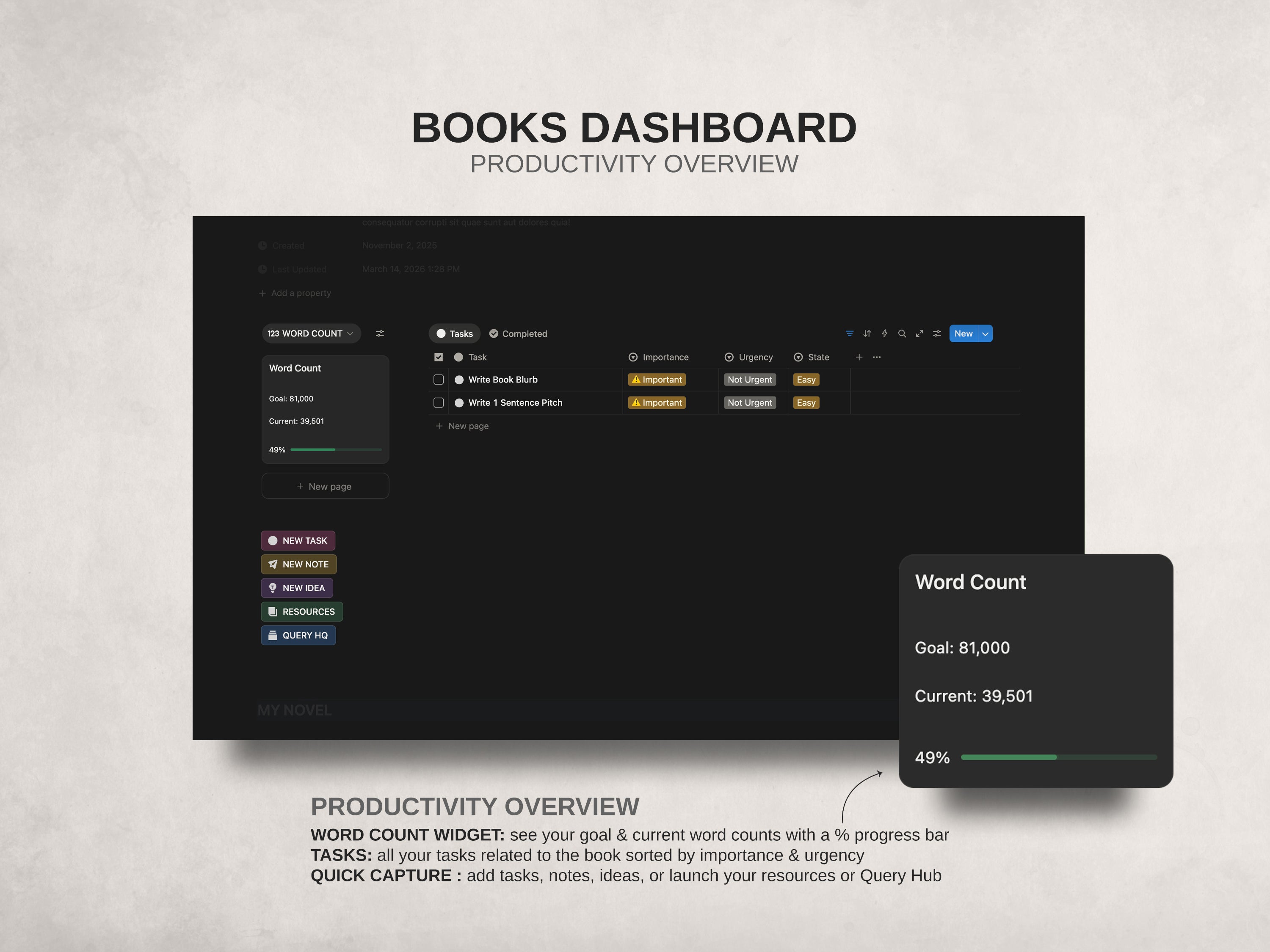 Author HQ - Notion Template For Authors