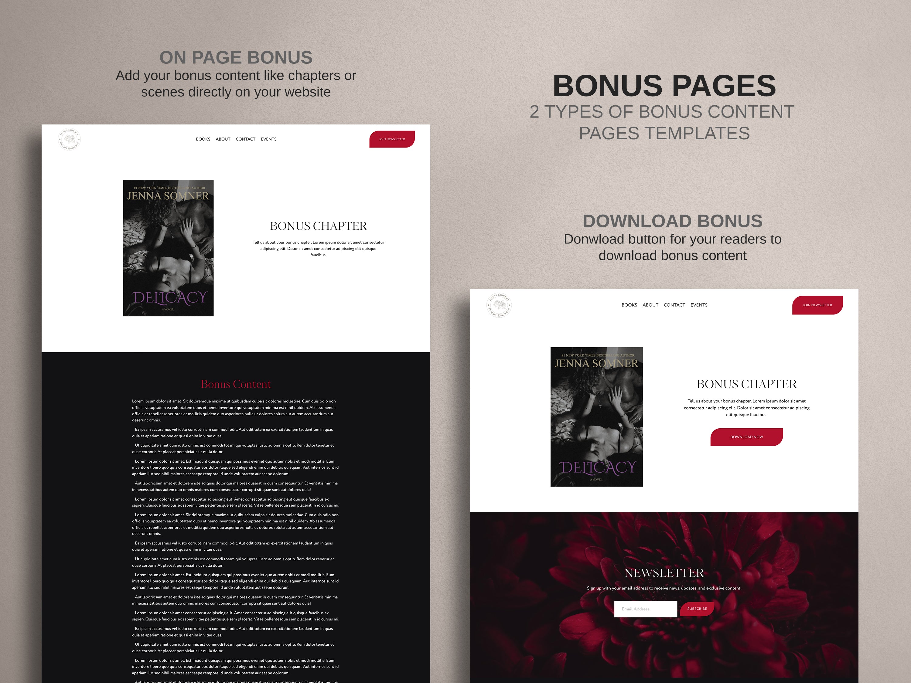 CARNALIS • Author Squarespace Website Template
