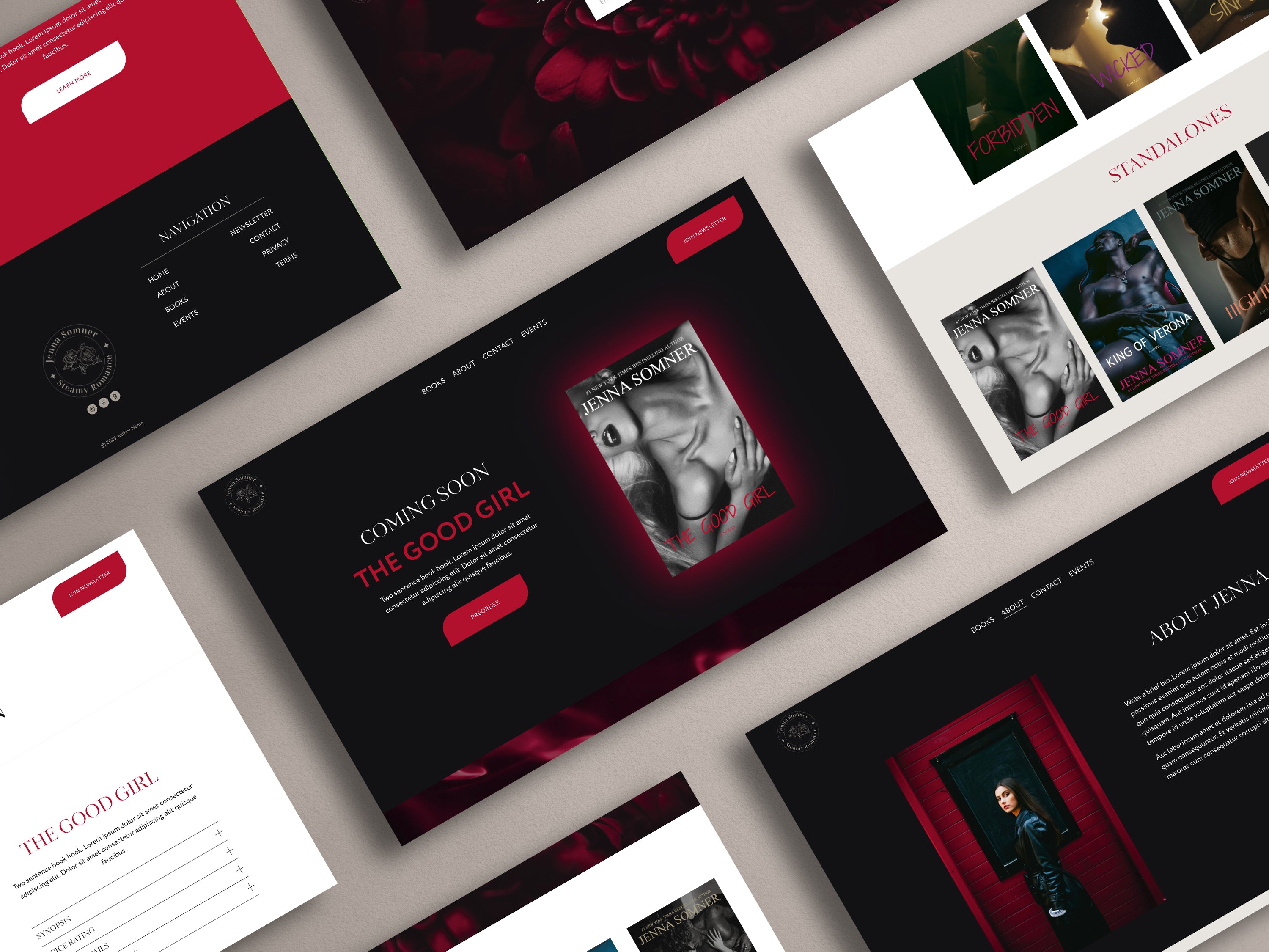 CARNALIS • Author Squarespace Website Template