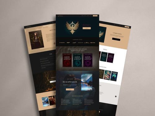 Collage of Antara Squarespace website template pages on a neutral background.