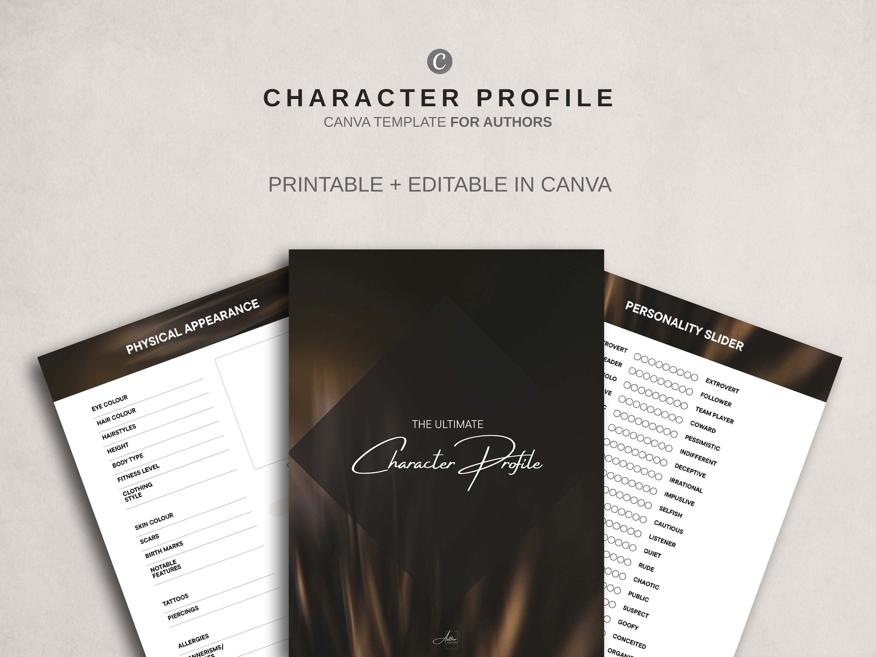 Character Profile Template - Neutral