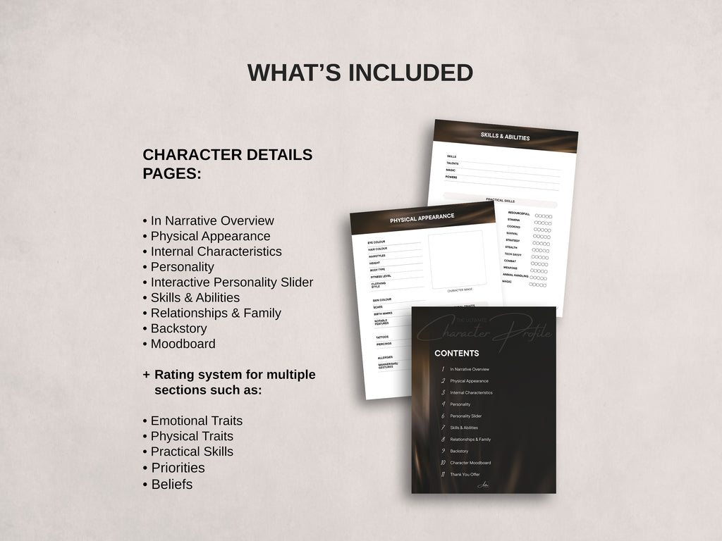 Character Profile Template - Neutral