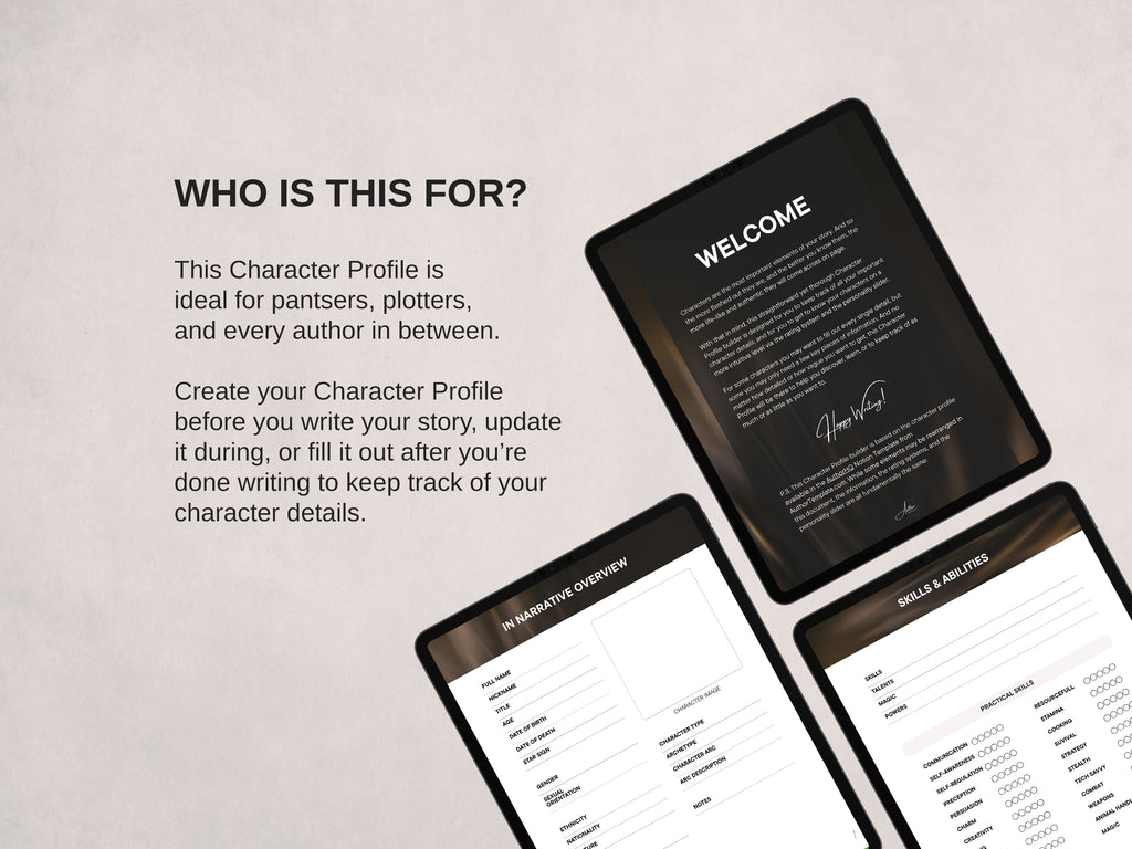 Character Profile Template - Neutral