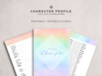 Character Profile Template - Pastel