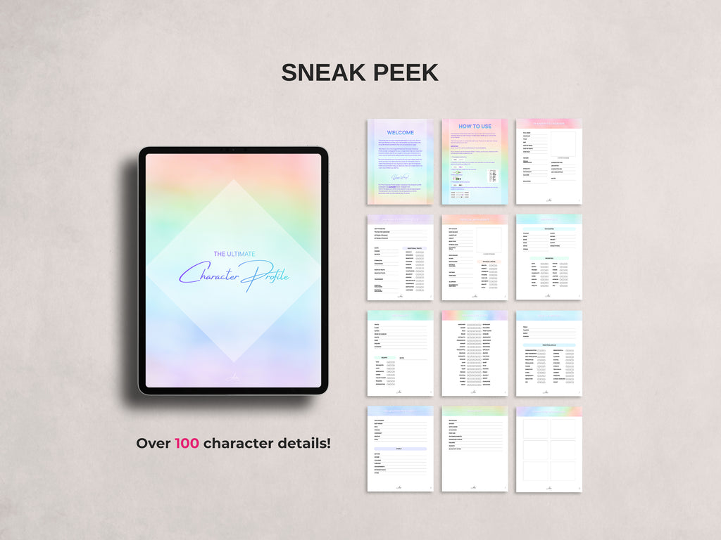 Character Profile Template - Pastel