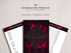 Character Profile Template - Romantic