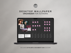 Desktop Wallpaper Organizer For Authors - Dark - Canva Template