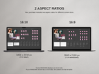 Desktop Wallpaper Organizer For Authors - Dark - Canva Template