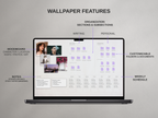 Desktop Wallpaper Organizer For Authors - Light - Canva Template