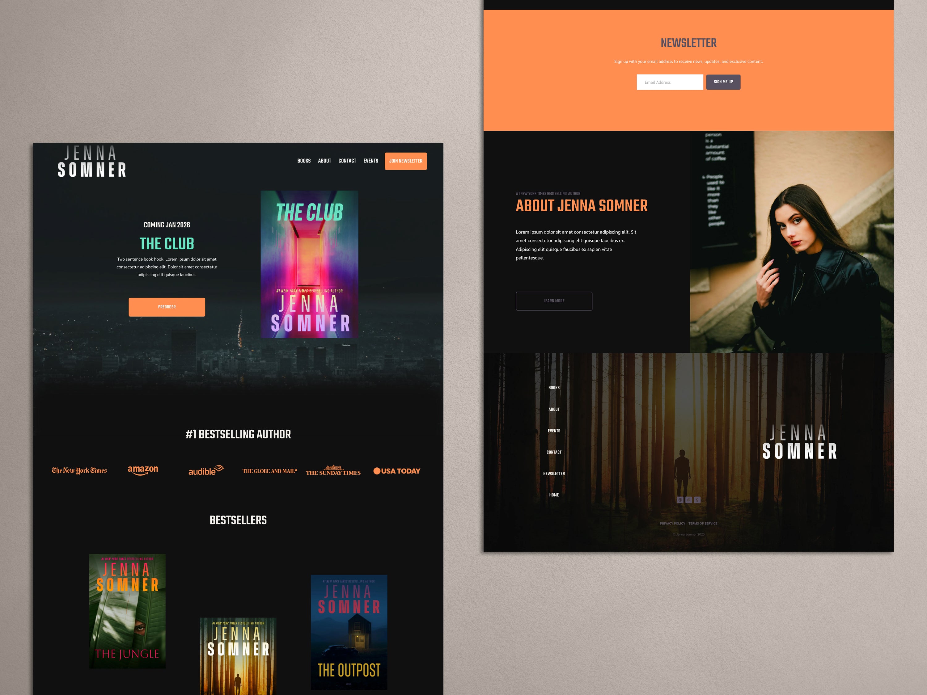 INTENZA  • Author Squarespace Website Template