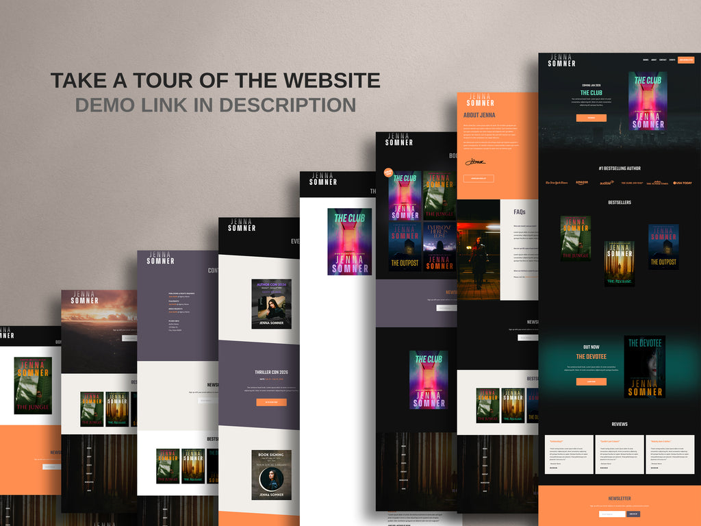 INTENZA  • Author Squarespace Website Template