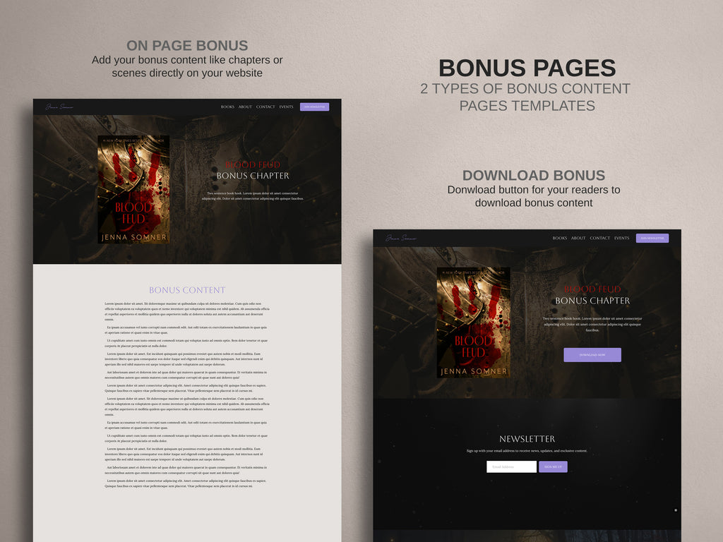 LAVENZA  • Author Squarespace Website Template