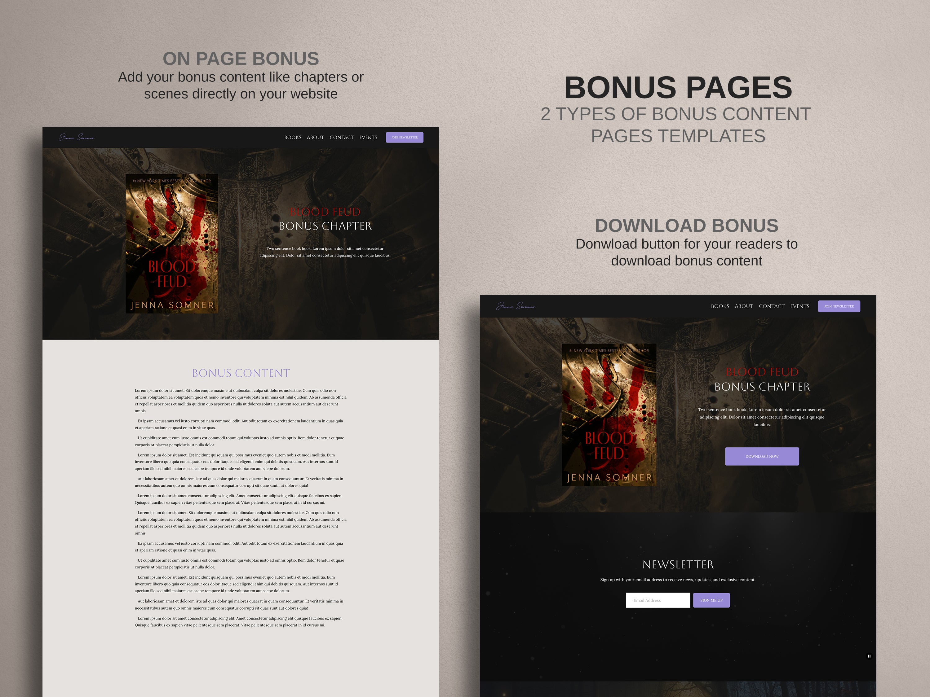 LAVENZA  • Author Squarespace Website Template