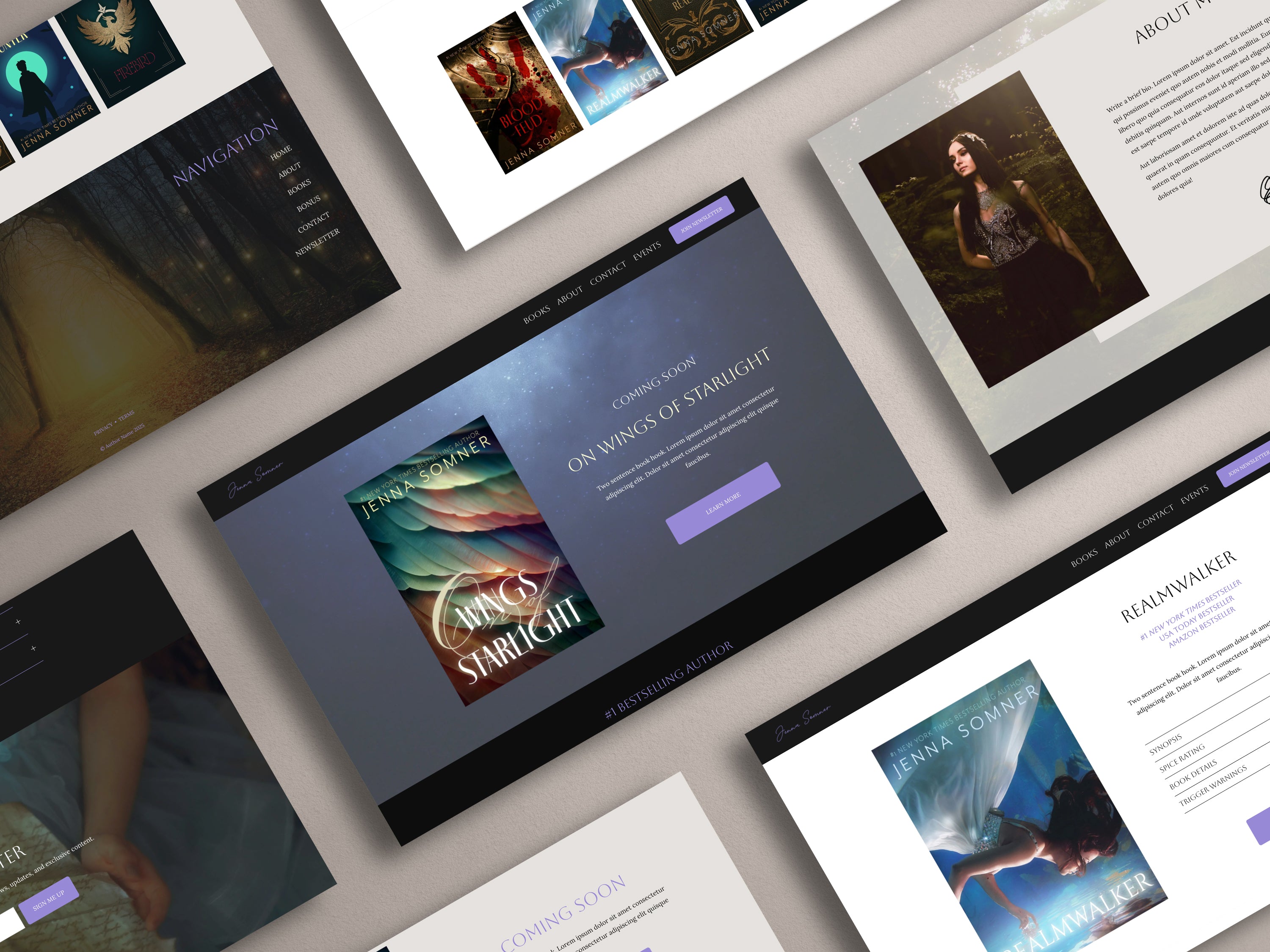 LAVENZA  • Author Squarespace Website Template