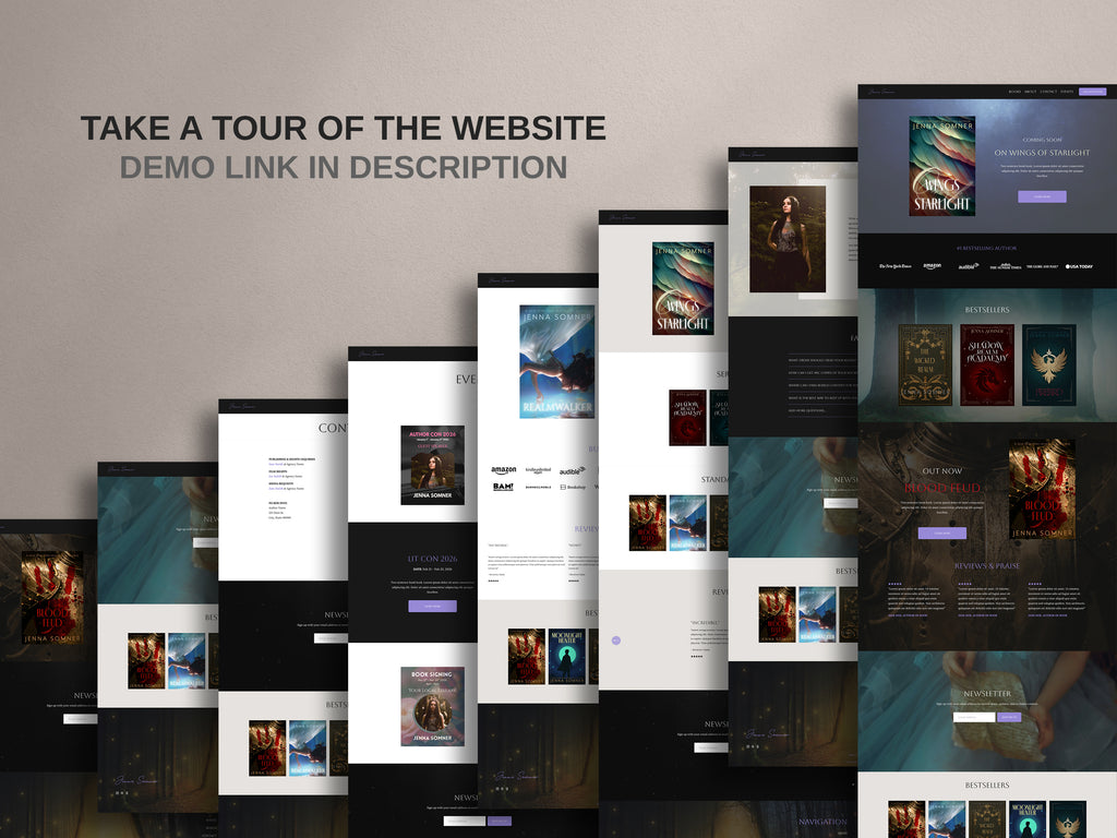 LAVENZA  • Author Squarespace Website Template