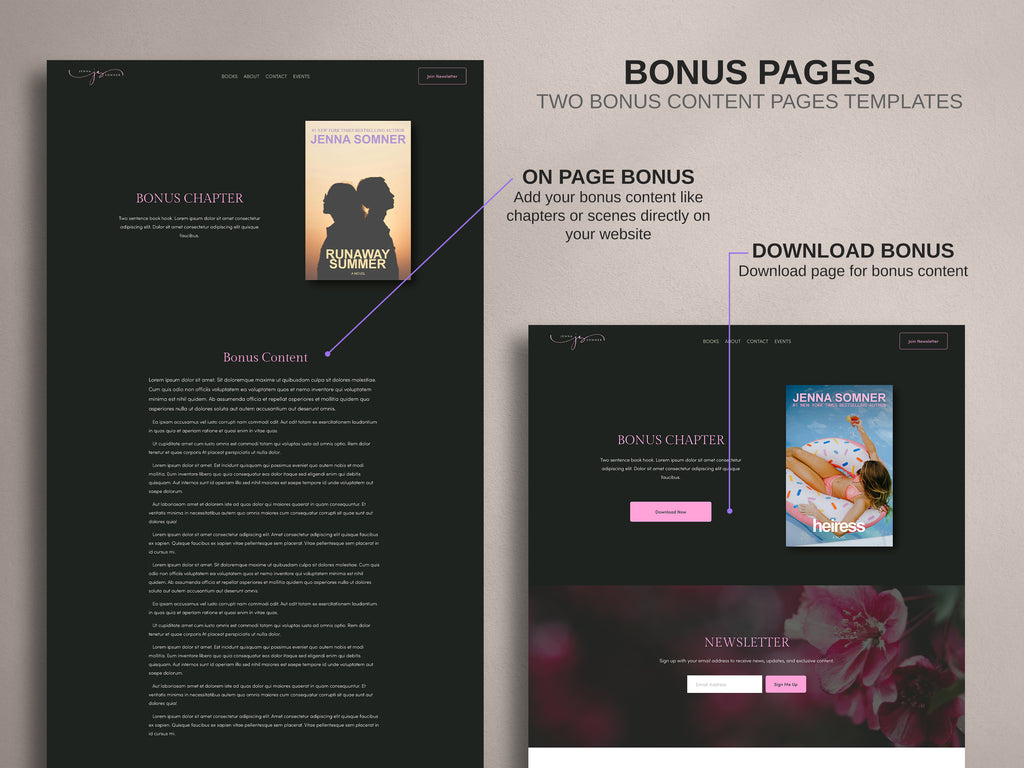 LOLA • Author Squarespace Website Template