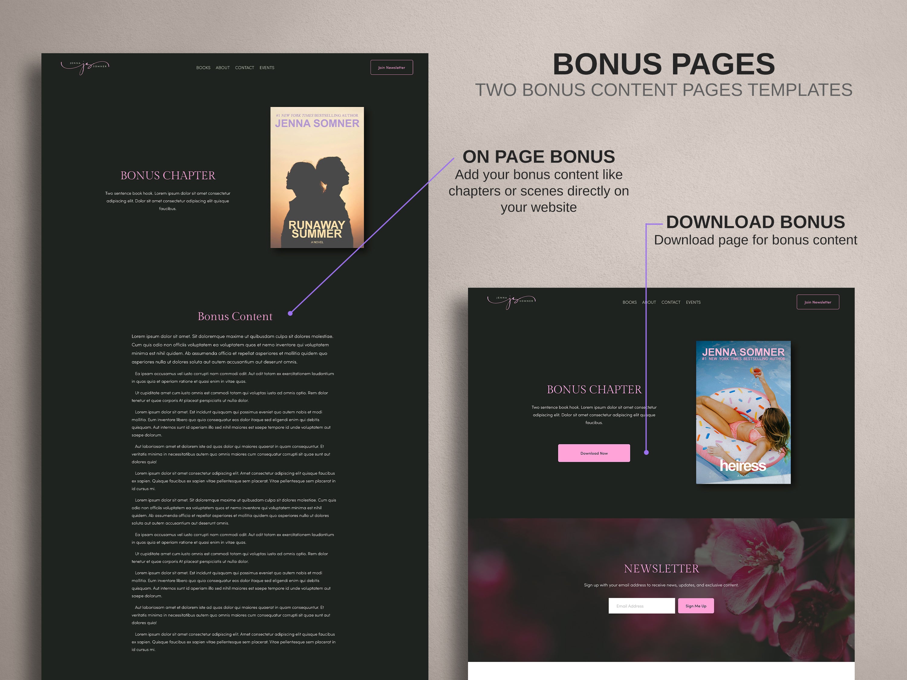 LOLA • Author Squarespace Website Template