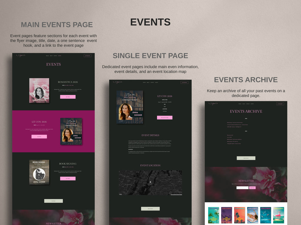 LOLA • Author Squarespace Website Template