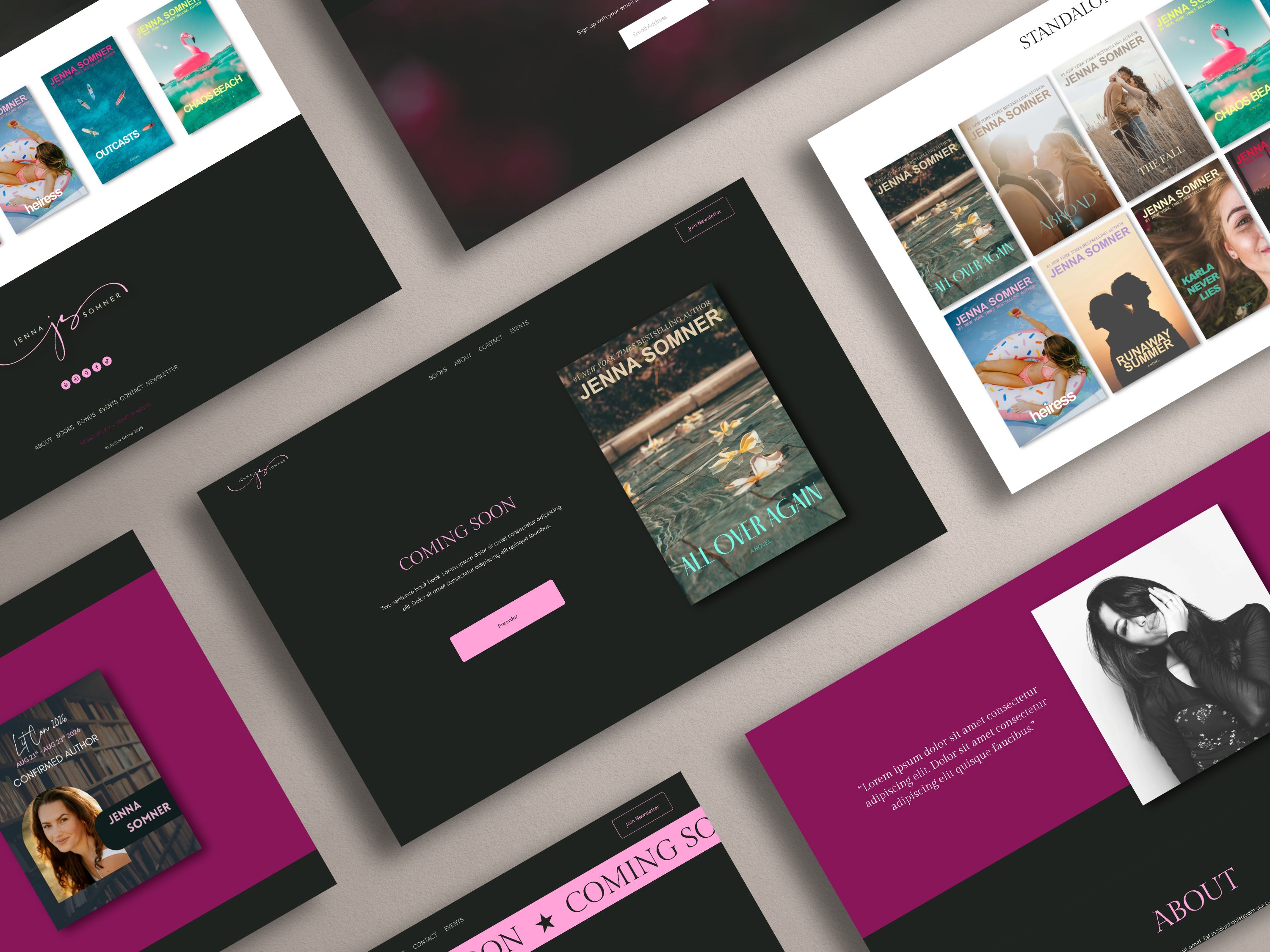 LOLA • Author Squarespace Website Template