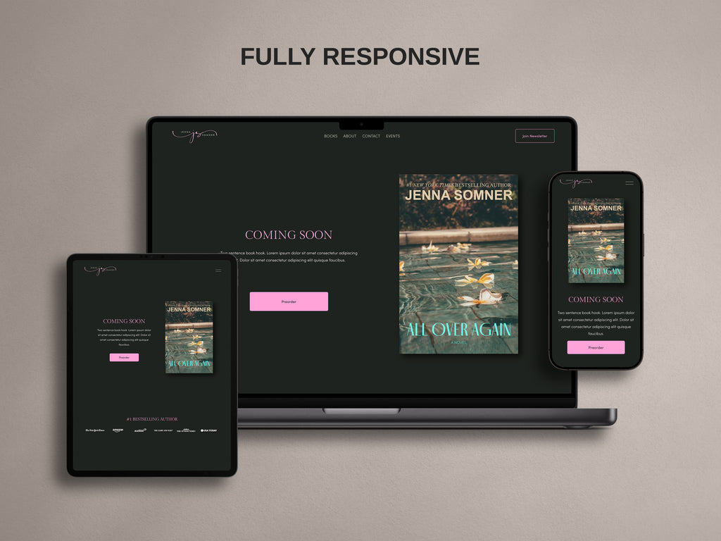 LOLA • Author Squarespace Website Template