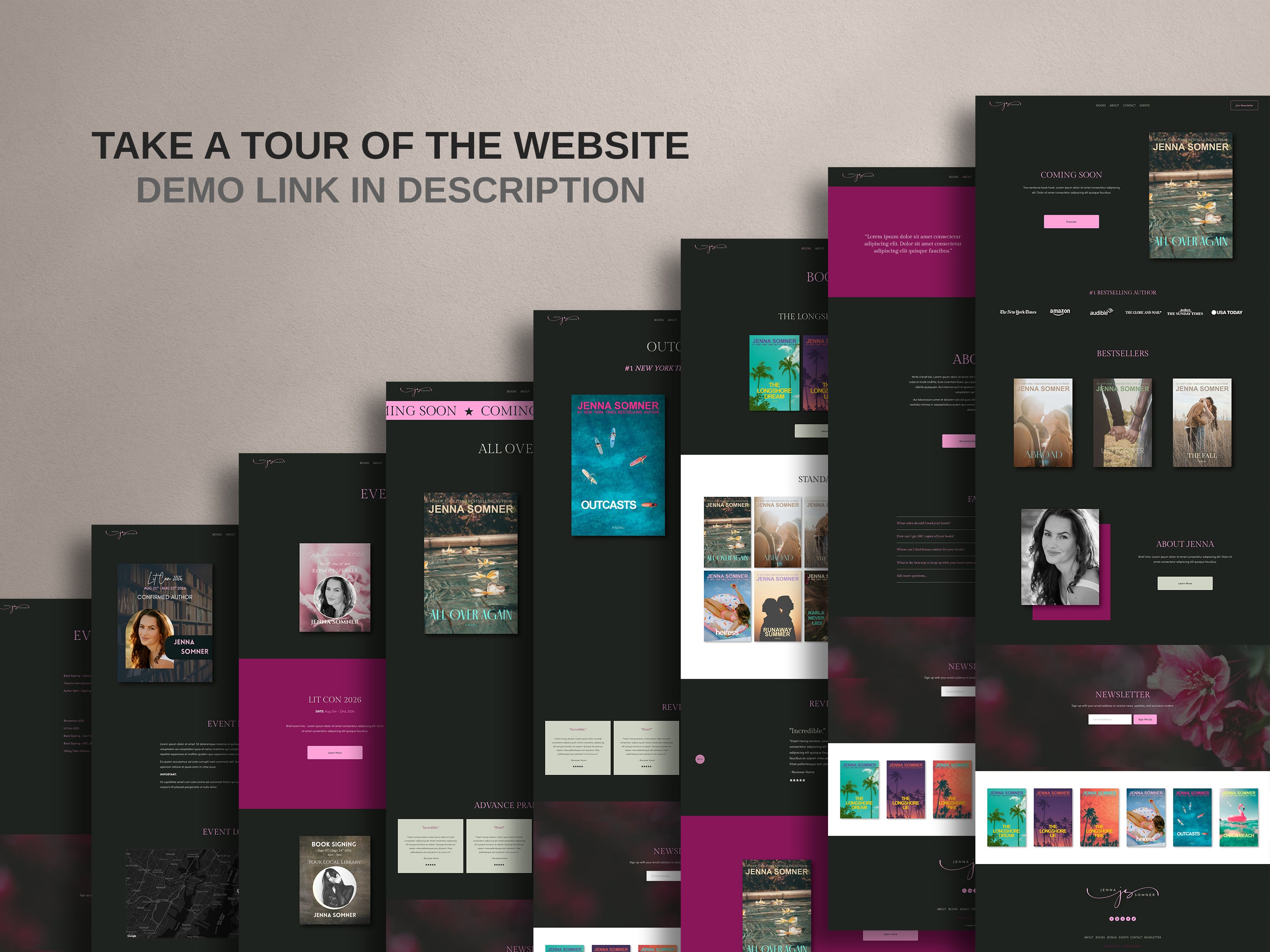 LOLA • Author Squarespace Website Template