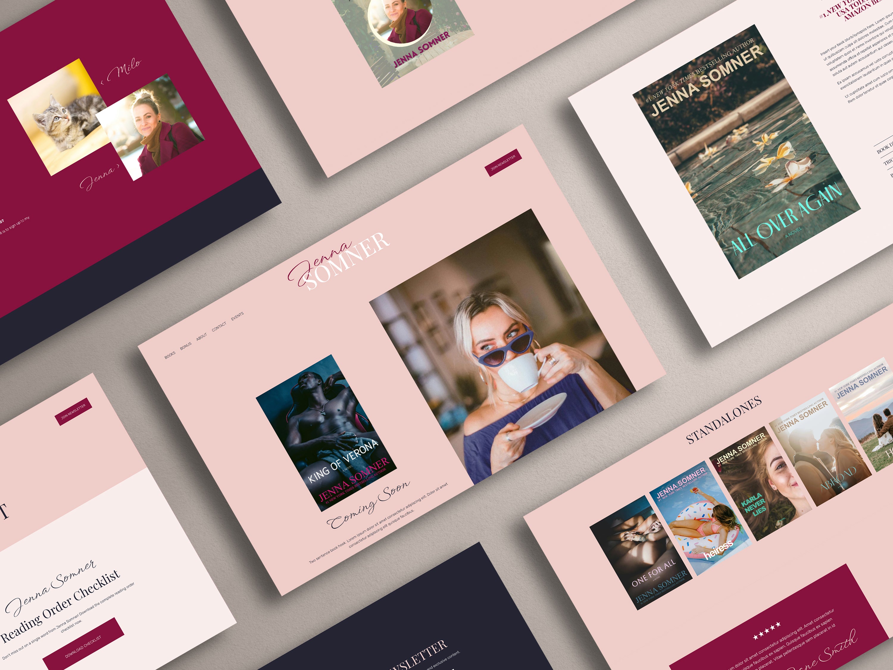 MELONI • Author Squarespace Website Template
