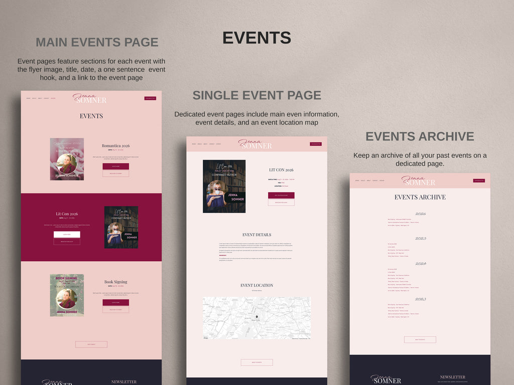 MELONI • Author Squarespace Website Template